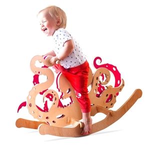 Monster wood rocking horse